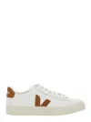 Veja Low-top Sneaker With Brown Suede Accents In White