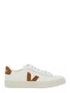 Veja Campo White Low Top Sneakers With Contrasting Heel With Logo Lettering And Logo Patch On The Side In In White