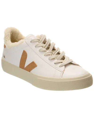 Veja Campo Winter Leather Sneakers In Extra-white/desert
