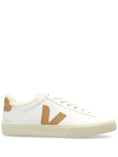 Veja Urca Sneakers In White And Camel Leather And Suede
