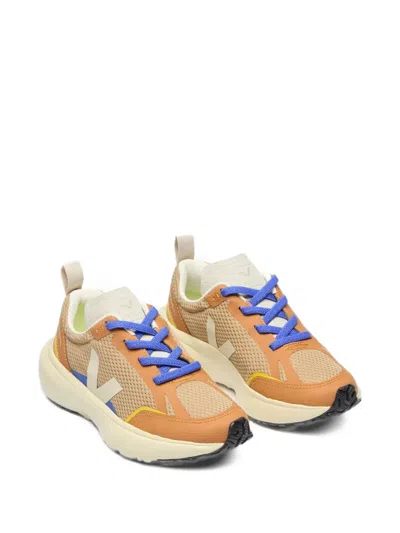 Veja Kids' Canary Alveomesh Sneakers In Brown