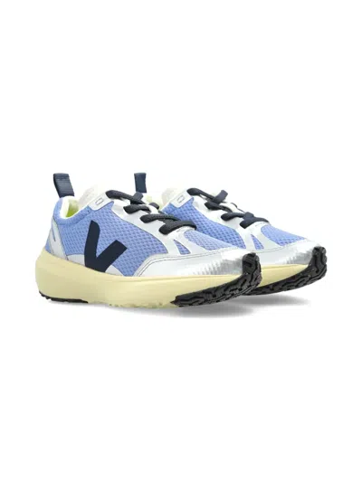 Veja Kids' Canary Mesh-panel Sneakers In Blue