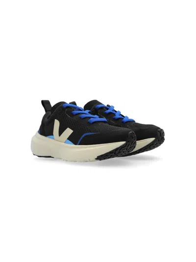 Veja Kids' Canary Sneakers In 黑色