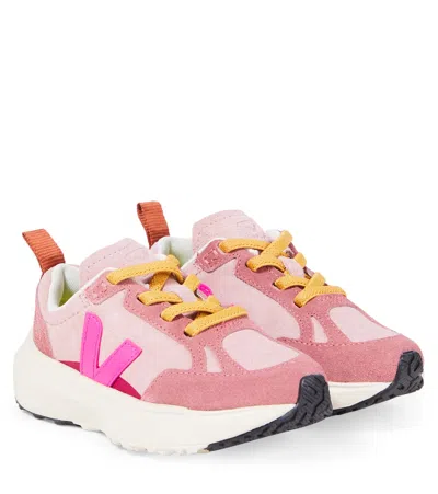 Veja Kids' Canary Suede Sneakers In Pink