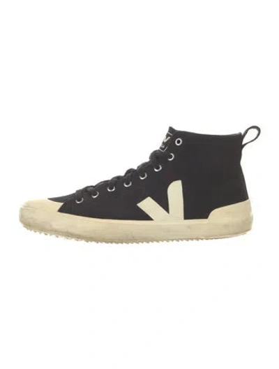 Pre-owned Veja Canvas Colorblock Pattern Sneakers In Black