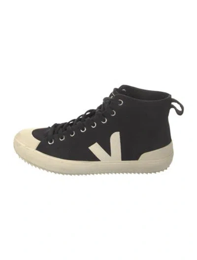 Pre-owned Veja Canvas Colorblock Pattern Sneakers In Black
