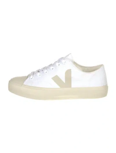 Pre-owned Veja Canvas Colorblock Pattern Sneakers In White