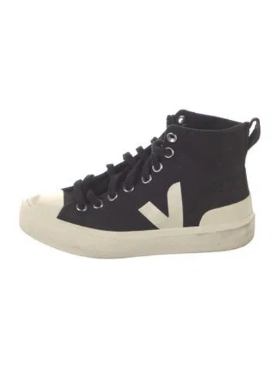 Pre-owned Veja Canvas Sneakers In Black/neutrals