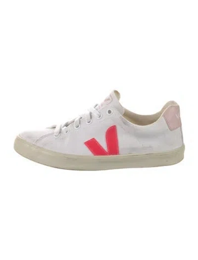 Pre-owned Veja Canvas Sneakers In White