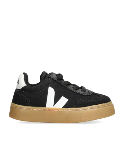 Veja Kids' Canvas Volley Sneakers In Black
