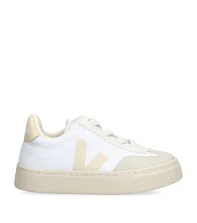 Veja Kids' Canvas Volley Sneakers In White