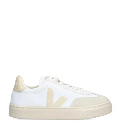 Veja Kids' Canvas Volley Sneakers In White