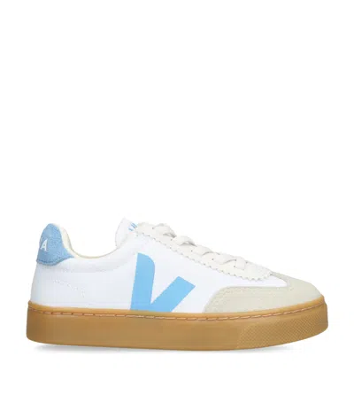 Veja Kids' Canvas Volley Sneakers In White