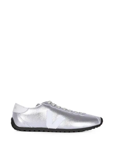 Veja Cateyes Metallic Sneakers In Silver