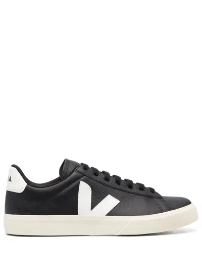 Veja Chromefree Field Leather Sneakers Shoes In Black