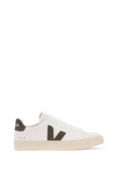 Veja White And Khaki Campo Sneakers In Beige