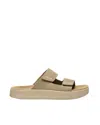 Veja Touch-strap Platform Sandals In Green