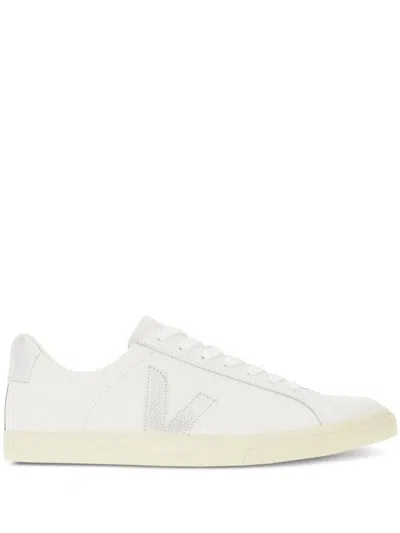 Veja Espar Logo Leather Extra Sneakers Shoes In White