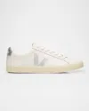 Veja Esplar Bi-color Low-top Sneakers In Extra White Silver