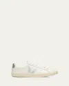 Veja Esplar Bi-color Low-top Sneakers In Extra White Silver