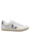 Veja Esplar Chrome-free Leather Sneakers White/silver In White