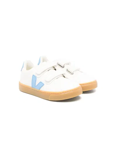 Veja Kids' Esplar Leather Sneakers In White