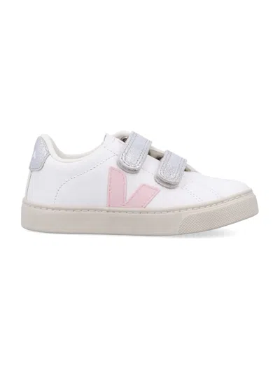 Veja Kids' Esplar Logo-embroidered Trainers 2-5 Years In White