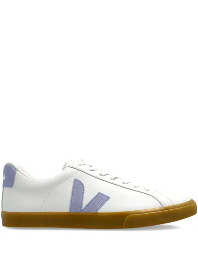 Veja Esplar Leather Lace-up Sneakers In White