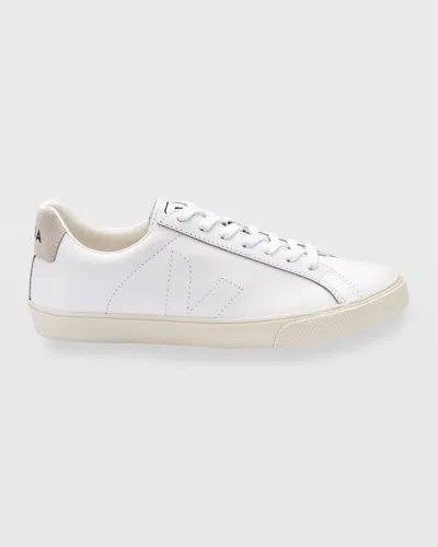 Veja Esplar Leather Logo Sneakers In White