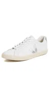 Veja Esplar Sneakers In White Leather In Extra-white/silver