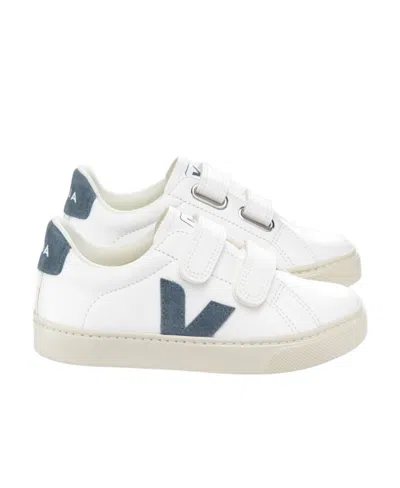 Veja Kids' Esplar Leather Sneakers In White