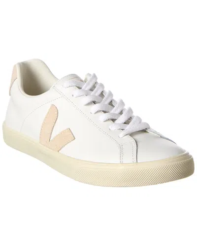 Veja Esplar Logo & Suede Leather Sneaker In White