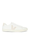 Veja Esplar Low-top Leather Sneakers In Extra White & Sable