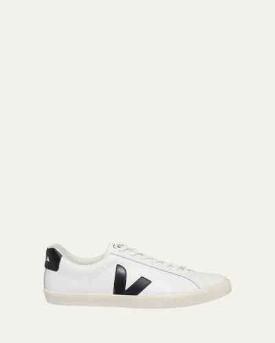 Veja Esplar Logo Leather Low-top Sneakers In White