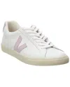 Veja Recife Logo Leather Sneaker In White