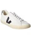 Veja Campo' White And Black Low Top Sneakers In Vegan Leather In Multi