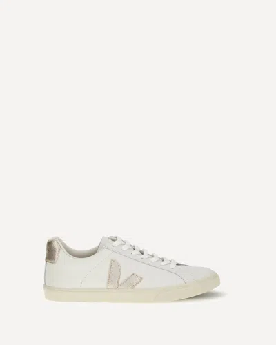 Veja Esplar Logo Leather Sneakers In White