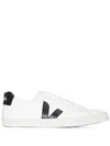 Veja Leather Esplar Logo Sneakers In White/black