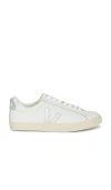Veja Esplar White Sneakers With Contrasting Side Logo In Leather Woman