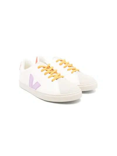 Veja Kids' Esplar Low-top Sneakers In White