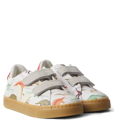 Veja Esplar Printed Leather Sneakers In White