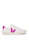 Veja Esplar Bicolor Leather Low-top Sneakers In White