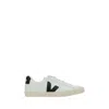 Veja Extra White And Black Leather Esplar Sneakers