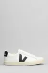 Veja Extra White And Black Leather Esplar Sneakers In White