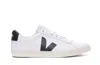 Veja Extra White And Black Leather Esplar Sneakers In Extra White Black