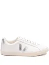 Veja Esplar Leather Sneaker In White Silver In Weiss