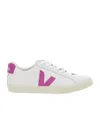 Veja Esplar Bicolor Leather Low-top Sneakers In White