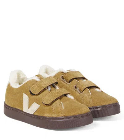 Veja Kids' Esplar Suede Sneakers In Brown