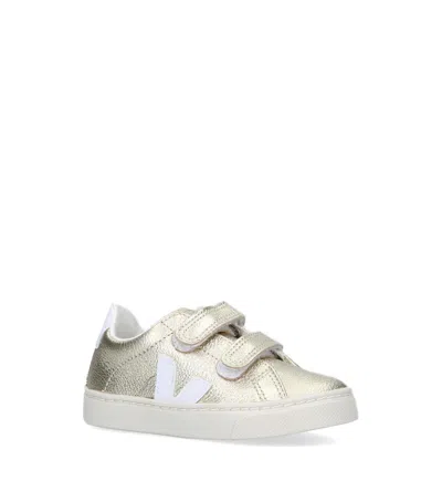 Veja Kids' Esplar Velcro Sneakers In Gold