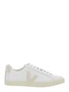 Veja Esplar White Low Top Sneakers With Logo Detail On The Side And Logo Lettering On The Heel In Leather